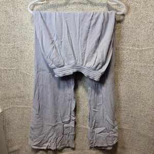 Light Blue Thin Straight Leg Pants, Front Pockets